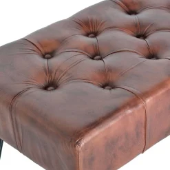 Lederbank mit Knopfheftungen - Nofre