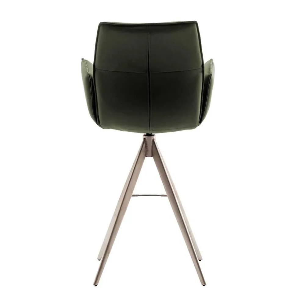 Leder-Barstühle mit Armlehnen - Asca (2er Set)