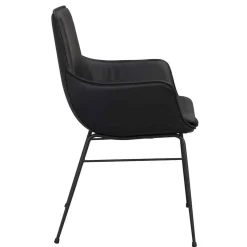 Lederstühle in Schwarz - Pomo (2er Set)