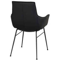 Lederstühle in Schwarz - Pomo (2er Set)