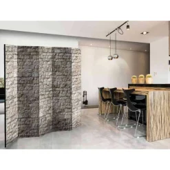 Leinwand Paravent mit Mauermotiv - Jenbaro