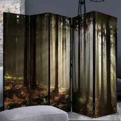 Leinwand Paravent mit Naturmotiv Wald - Nadiola