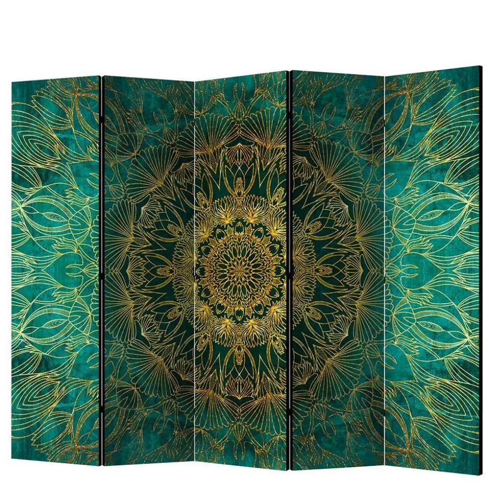 Leinwand Paravent mit orientalischem Mandala - Tsinati