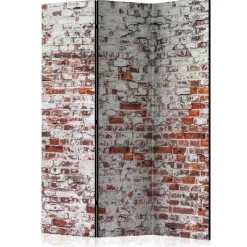 Leinwand Raumteiler Alte Ziegelwand - Jovena