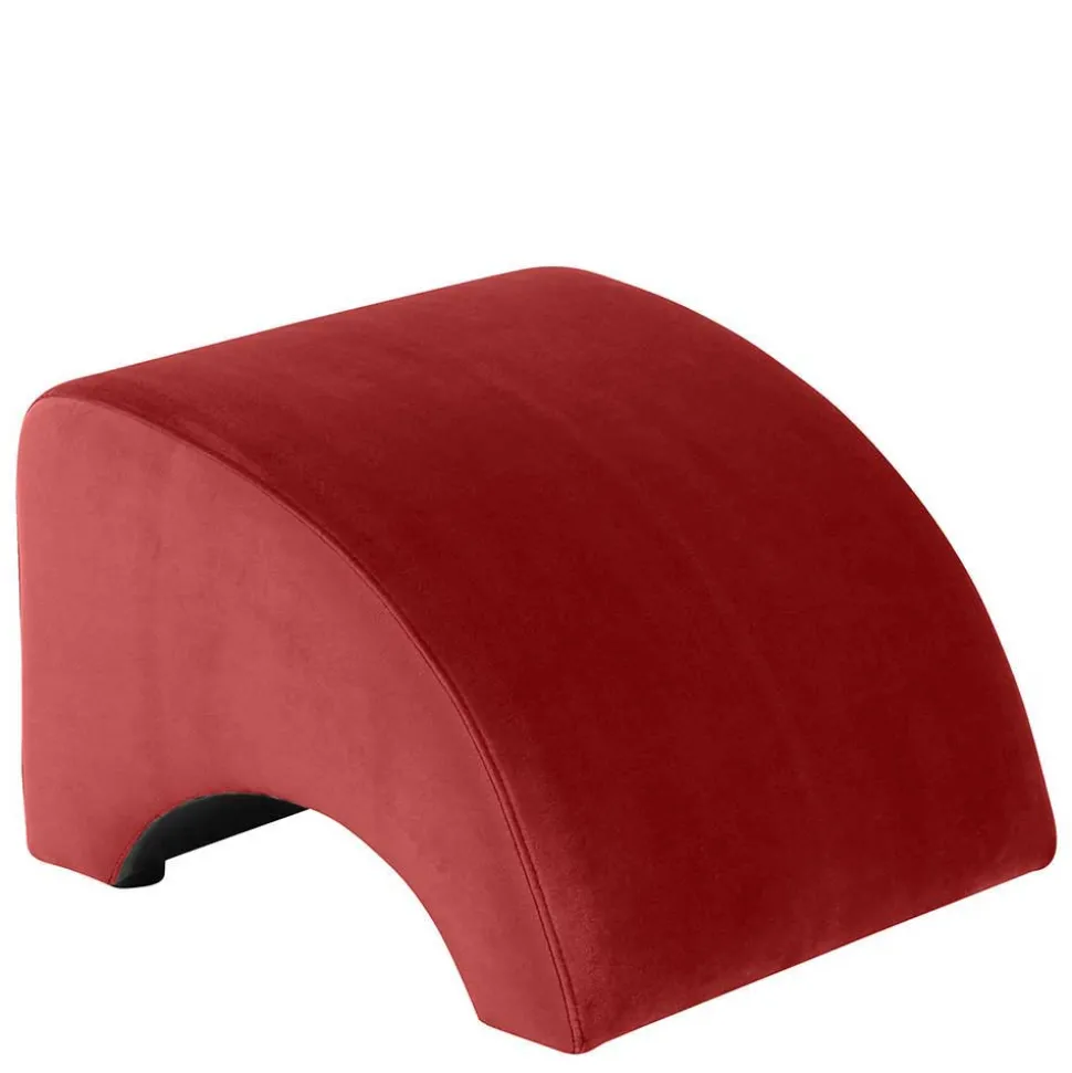 Lesesessel aus Samtvelours in Ziegel Rot - Danzante