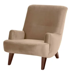 Lesesessel in Beige und Nussbaum - Ulada I