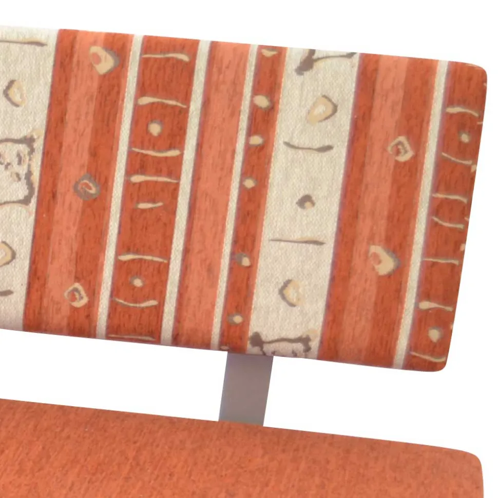 L-Form Eckbank in Orange und Eiche Natur - Cheze