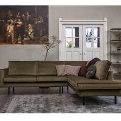 L-Form Wohnzimmer Sofa in Taupe Samt - Museo