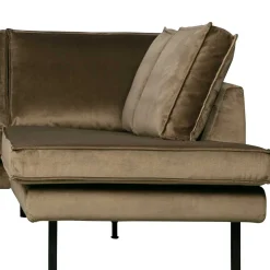 L-Form Wohnzimmer Sofa in Taupe Samt - Museo