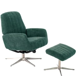 Liegesessel & Hocker in Petrol Blau - Arizona (zweiteilig)