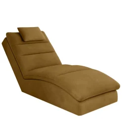 Liegesessel in Senfgelb Samt - Pedder