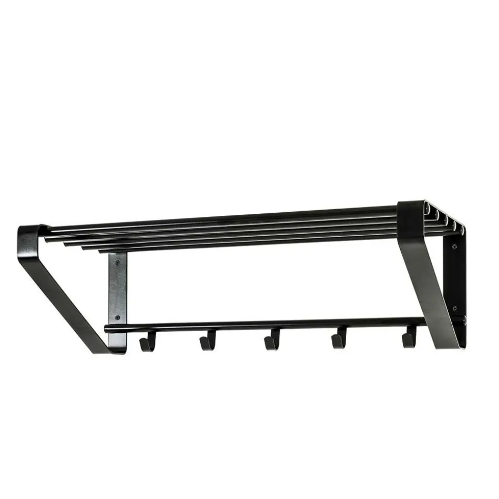 Loft Design Wandgarderobe in Schwarz Sumba aus Metall