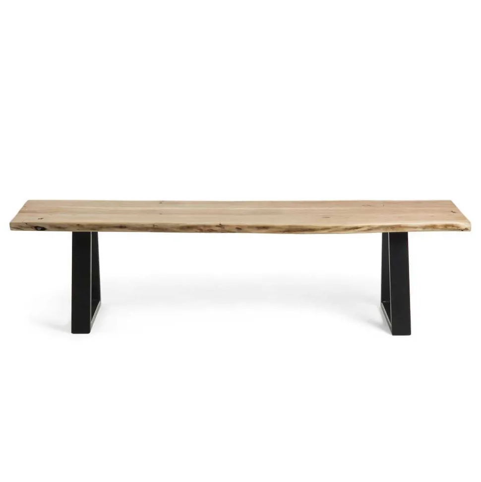 Loft Esszimmer Bank ohne Lehne Dumassa mit Baumkante Akazie