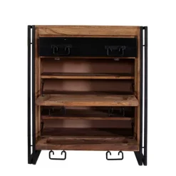 Loft Flurmöbel Set Mendoza aus Akazie Massivholz (neunteilig)