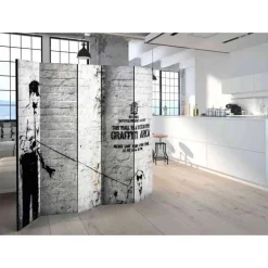 Loft Style Paravent mit Graffiti Mauer - Jeanys