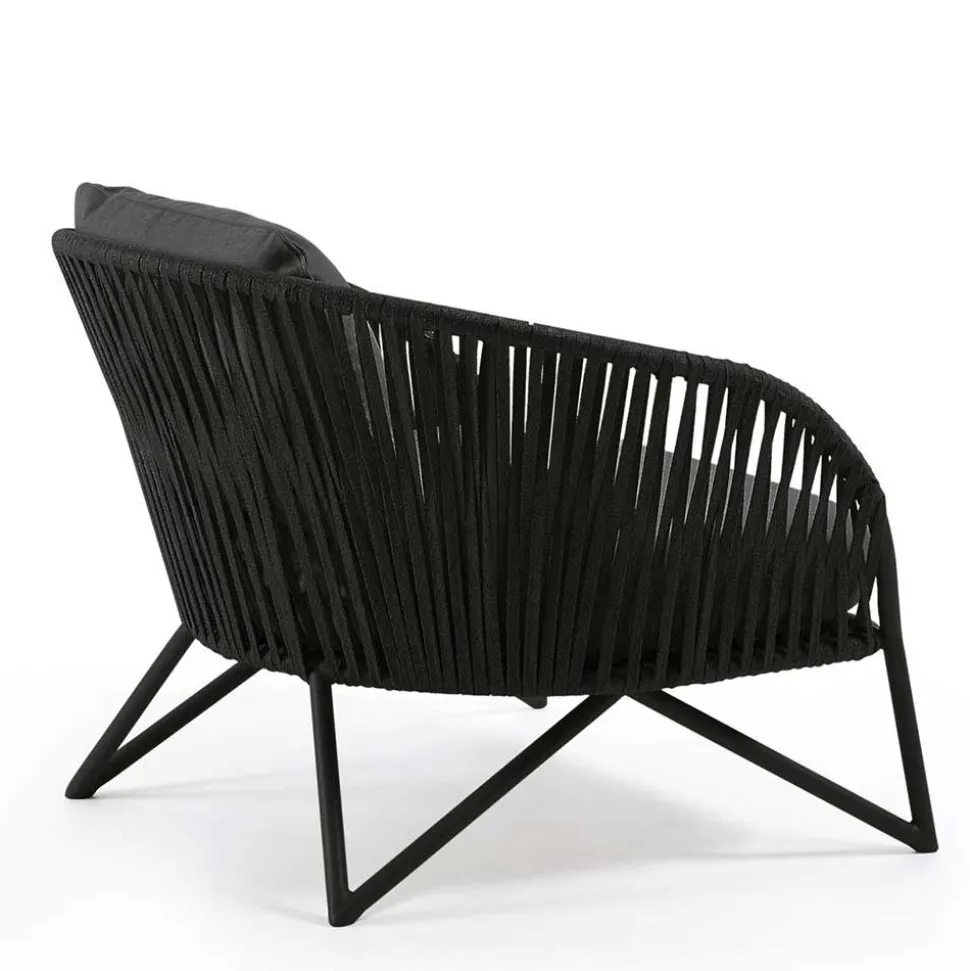 Lounge Sessel aus Kordel Geflecht & Stahl - Magona