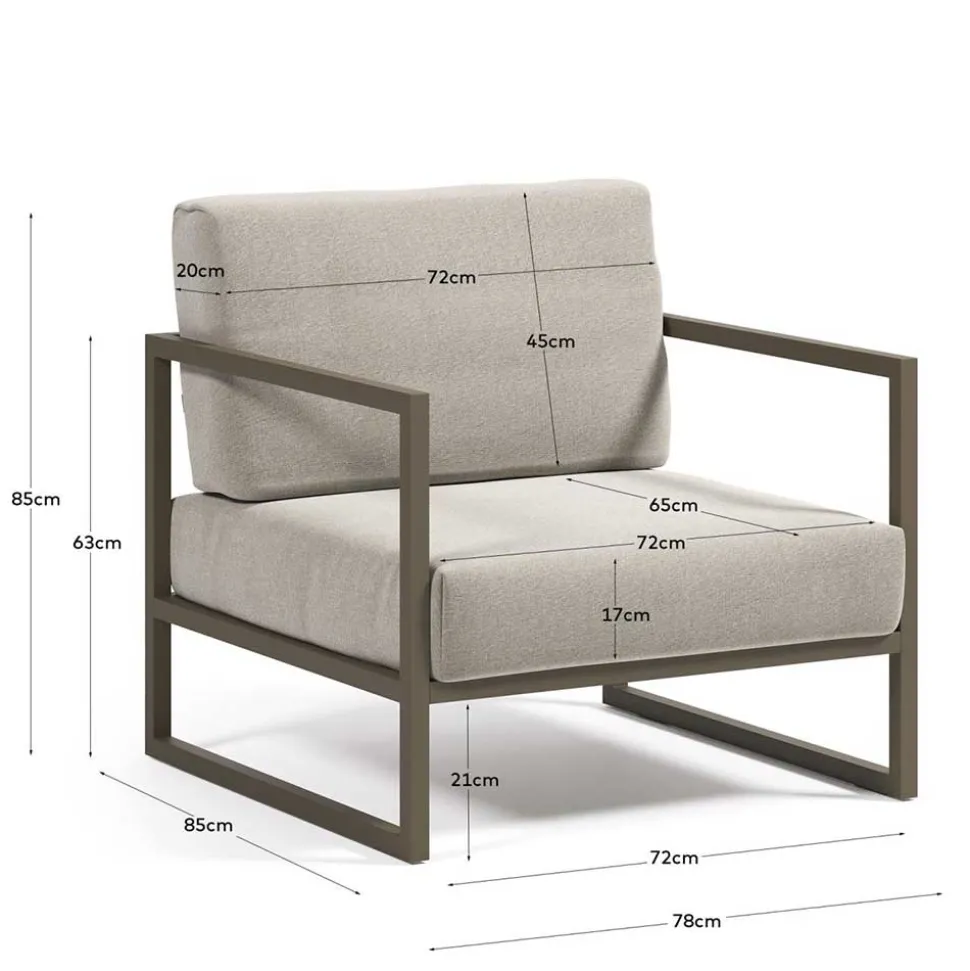 Lounge Sessel in Hellgrau & Dunkelgrün - Turkeni