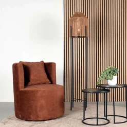 Lounge Sessel in Rost Braun - Plane