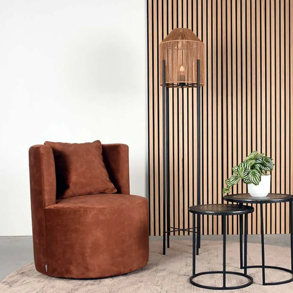 Lounge Sessel in Rost Braun - Plane