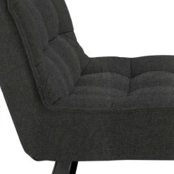 Lounge Sessel mit Hocker in Anthrazit - Mook (zweiteilig)