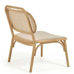 Lounge Stuhl mit Wiener Geflecht & Stoffsitz - Ensemble