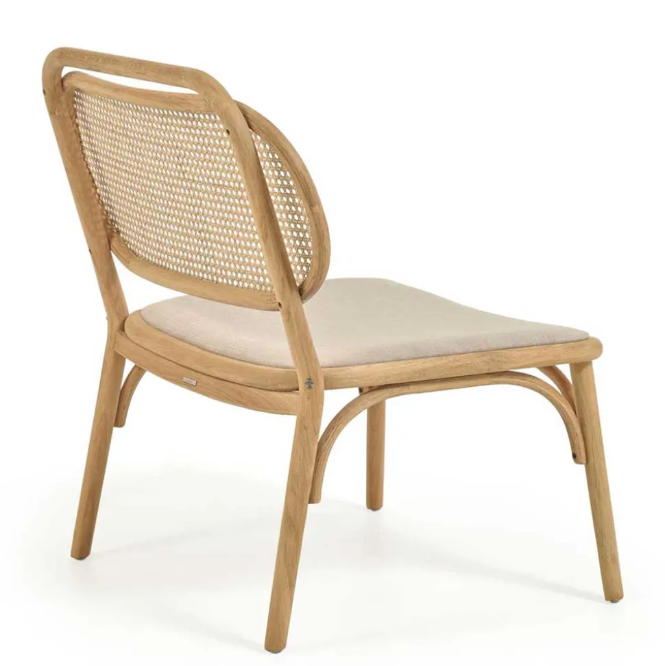 Lounge Stuhl mit Wiener Geflecht & Stoffsitz - Ensemble