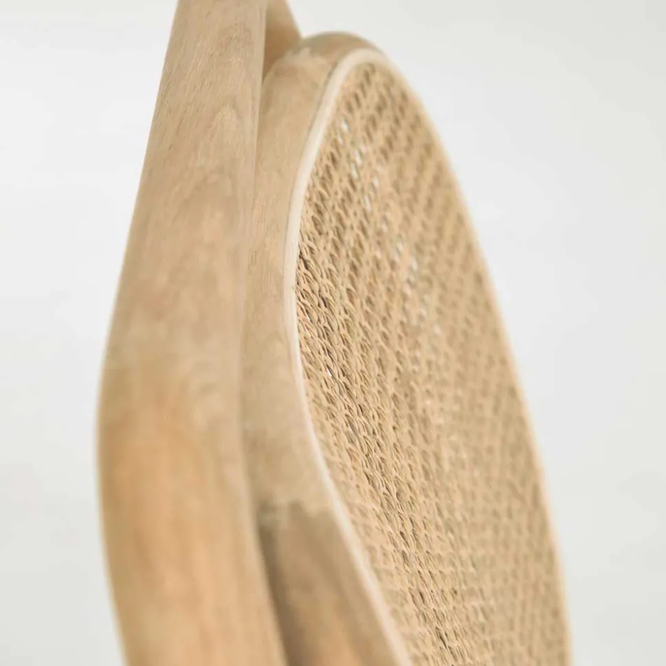 Lounge Stuhl mit Wiener Geflecht & Stoffsitz - Ensemble