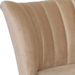 Loungesessel in Beige und Buche Natur - Lianzo