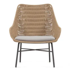 Loungestuhl aus Kordelgeflecht in Beige - Abecra (2er Set)