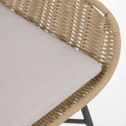 Loungestuhl aus Kordelgeflecht in Beige - Abecra (2er Set)