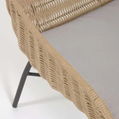 Loungestuhl aus Kordelgeflecht in Beige - Abecra (2er Set)