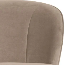 Loungestuhl aus Samt in Khaki - Griffina