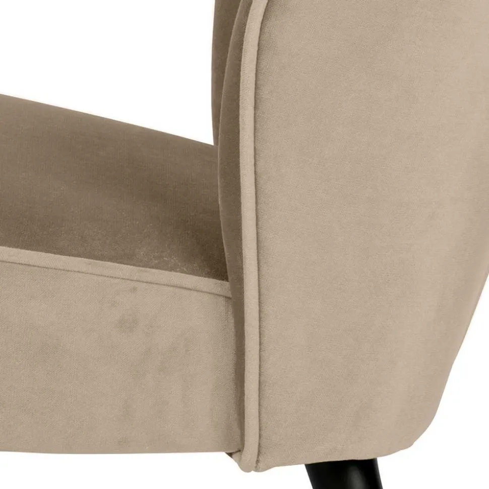 Loungestuhl aus Samt in Khaki - Griffina