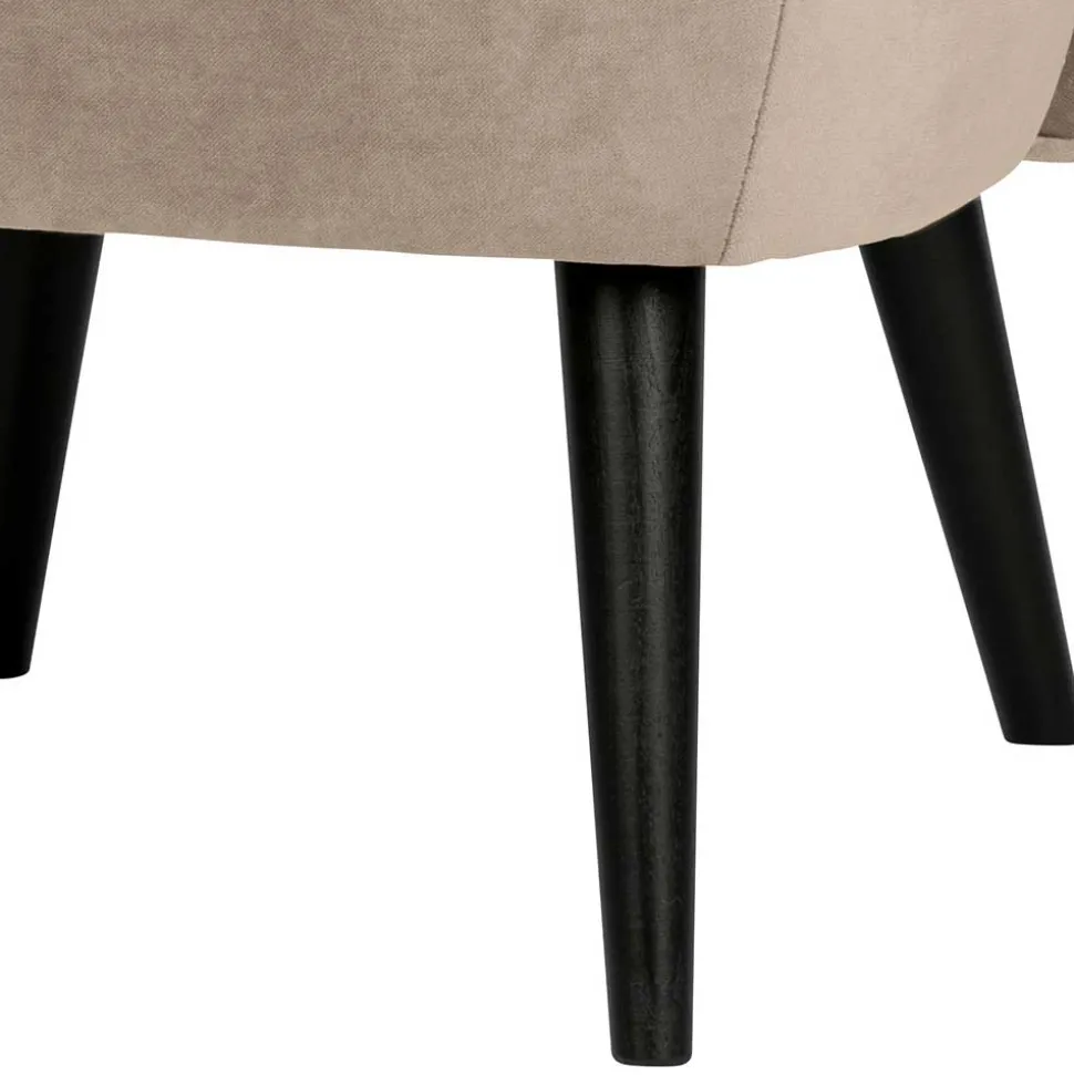 Loungestuhl aus Samt in Khaki - Griffina