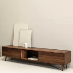 Lowboard für Fernseher aus Nussbaum - Rivossa