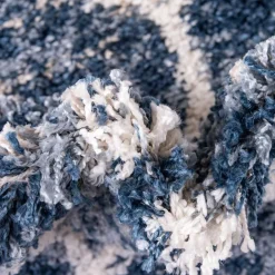 Läufer Teppich in drei Größen in Blau und Creme - Addagio