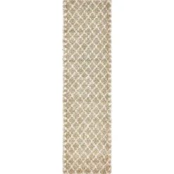 Läufer Teppich mit Kachelmuster und hohem Flor - Mocorapo