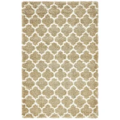 Läufer Teppich mit Kachelmuster und hohem Flor - Mocorapo