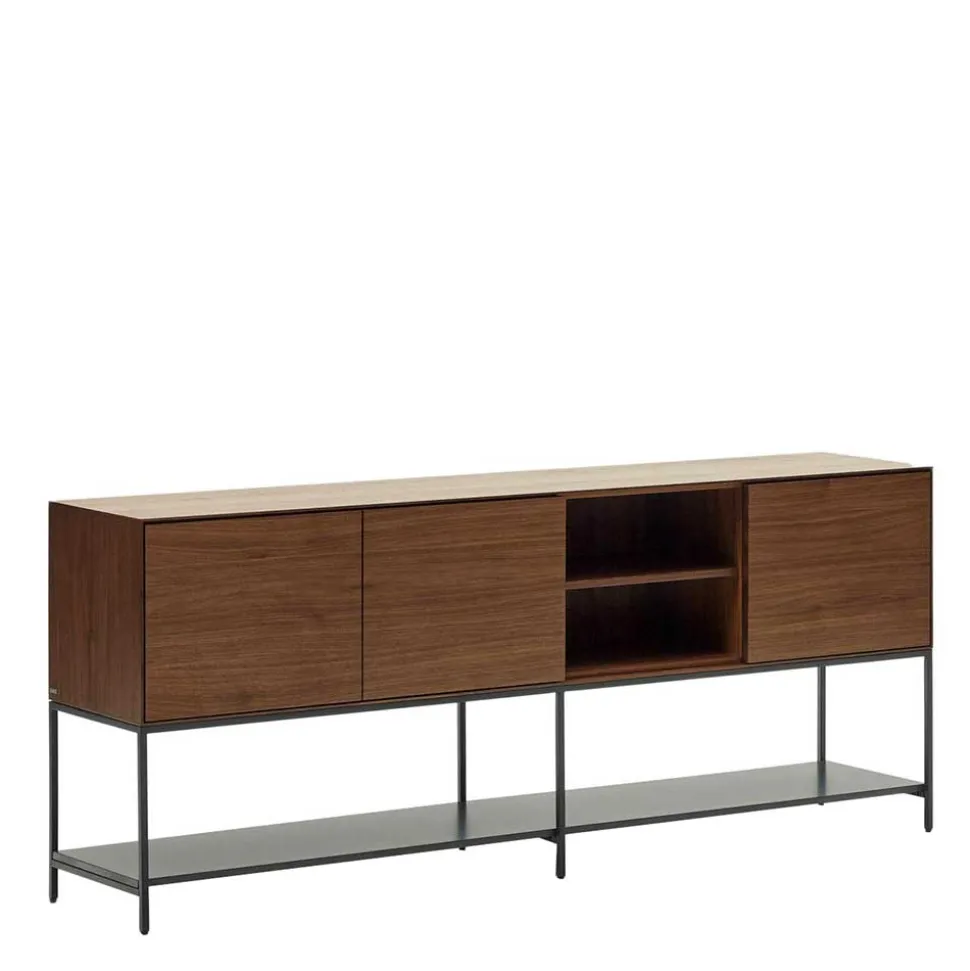 Luftig gestaltetes Sideboard in Nussbaum - Milena