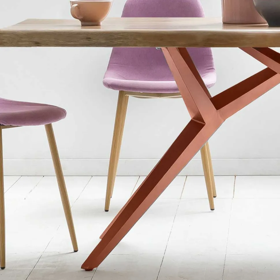 Mangoholz Essenstisch mit Eisengestell - Cemza