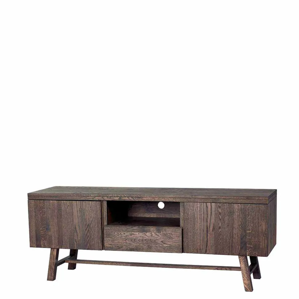 Markantes Retro TV Board aus Eiche dunkel - Vedraza