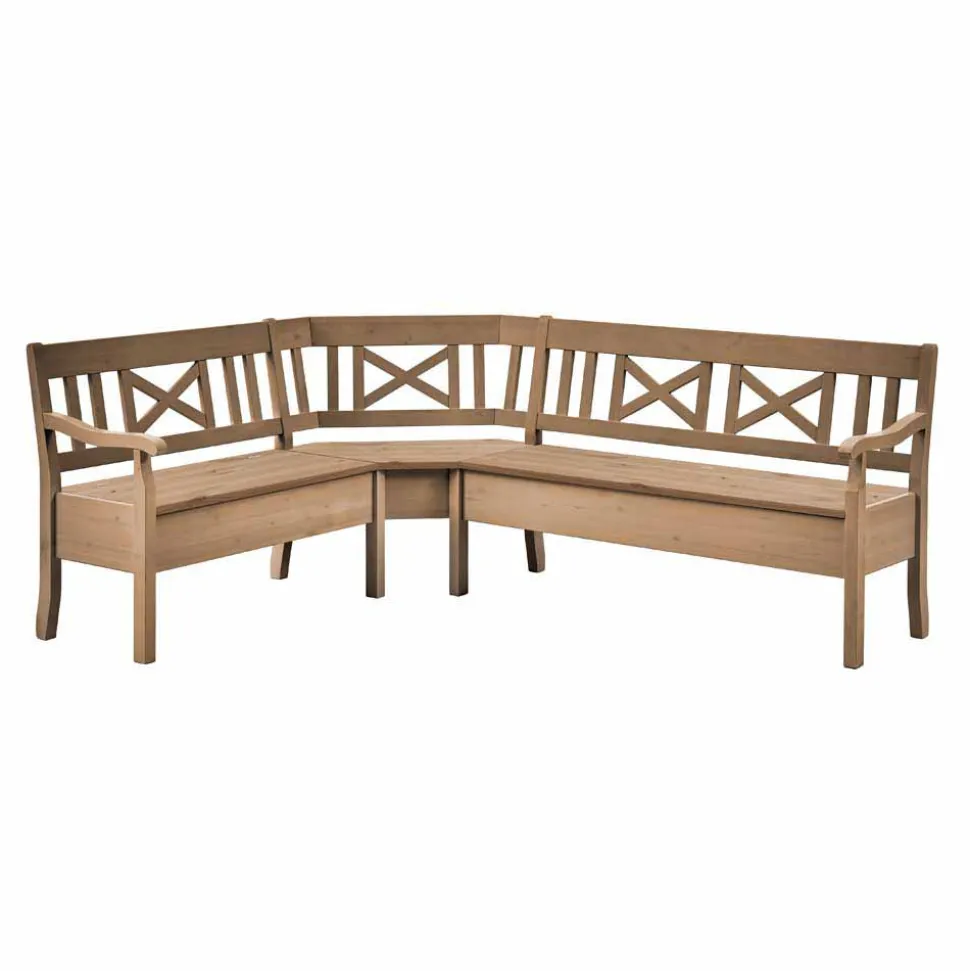 Massiv Eckbank Giurgia mit Truhe