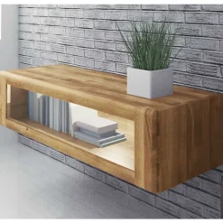 Massiv Hängeschrank Vaskov mit Glasklappe