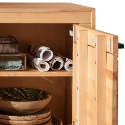 Massive Anbauwand aus Kernbuche - Sarosca (vierteilig)