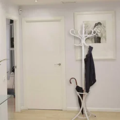 Massive Holz Standgarderobe in Weiß - Tamyra