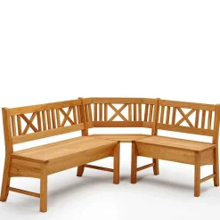 Massive Wildeiche Eckbank Gruppe - Jodrav (vierteilig)