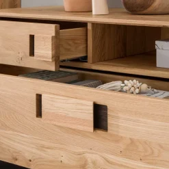 Massive Wohnzimmereinrichtung mit LED - Xeddos (dreiteilig)