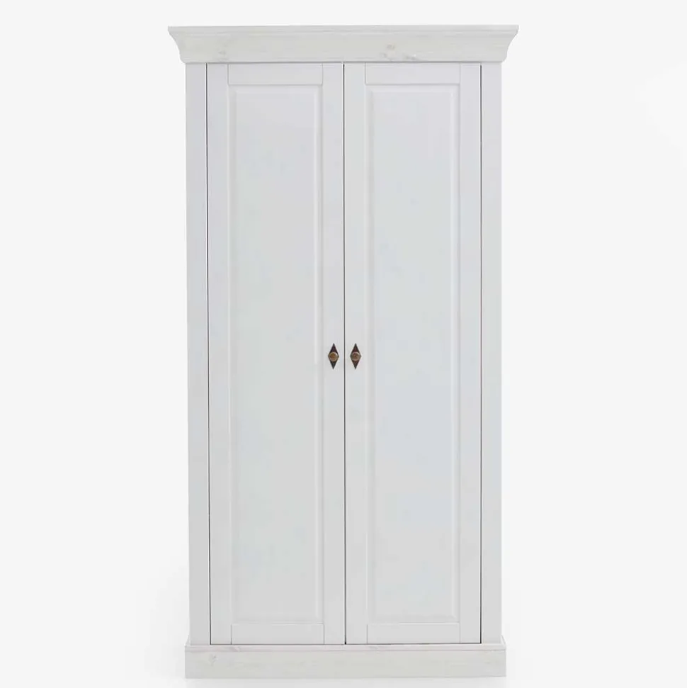 Massiver Kinder Kleiderschrank in Weiß - Satumare