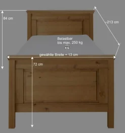Massives Bett im klassischen Design - Piatra