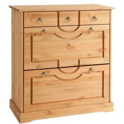 Massives Dielenmöbel Set im Landhausstil - Edranov (vierteilig)